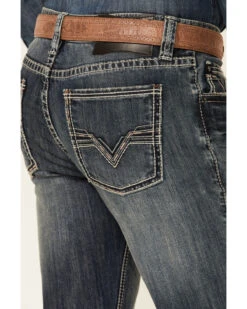 Rock & Roll Denim Men's Revolver Medium Vintage Stretch Slim Straight Jeans -Wraner Clothing Shop 2000345009 400 P2