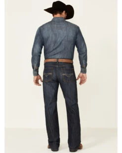 Rock & Roll Denim Men's Double Barrel Dark Wash Stretch Relaxed Straight Jeans -Wraner Clothing Shop 2000345207 400 P2