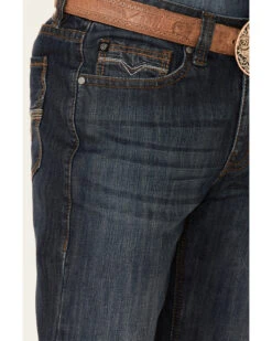 Rock & Roll Denim Men's Double Barrel Dark Wash Stretch Relaxed Straight Jeans -Wraner Clothing Shop 2000345207 400 P3