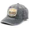 H3 Sportgear Men's Acid Wash Yellowstone National Park Patch Ball Cap