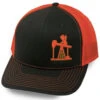 Oil Field Hats Men's Charcoal & Orange Bean Stitch Fade Trucker Cap -Wraner Clothing Shop 2000346206 022 P1