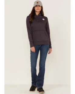 Carhartt Women's Gray Relaxed Midweight Logo Sleeve Graphic Hooded Sweatshirt -Wraner Clothing Shop 2000346369 020 P4