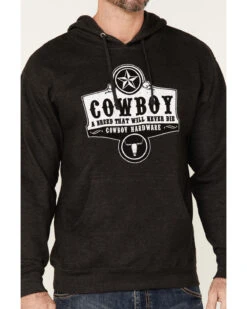 Cowboy Hardware Men's Gray Cowboy Breed Graphic Hooded Sweatshirt -Wraner Clothing Shop 2000346639 020 P3