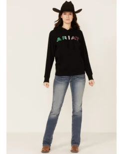 Ariat Women's Black R.E.A.L Mexico Embroidered Logo Pullover Hoodie -Wraner Clothing Shop 2000347974 001 P4