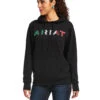 Ariat Women's Black R.E.A.L Mexico Embroidered Logo Pullover Hoodie - Plus -Wraner Clothing Shop 2000347975 001 P1