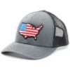 Oil Field Hats Men's Gray & Black American Flag US Patch Mesh-Back Ball Cap -Wraner Clothing Shop 2000350290 022 P1