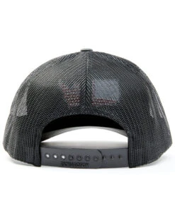 Oil Field Hats Men's Gray & Black American Flag US Patch Mesh-Back Ball Cap -Wraner Clothing Shop 2000350290 022 P3