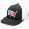 Oil Field Hats Men's Black & White American Flag US Patch Mesh-Back Ball Cap -Wraner Clothing Shop 2000350293 001 P1