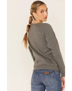 Wrangler Women's Western Knit Long Sleeve Pullover Sweatshirt -Wraner Clothing Shop 2000350346 022 P3