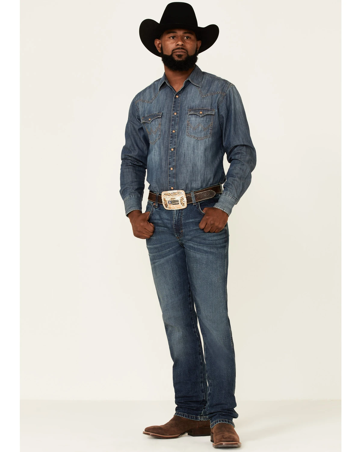 Wrangler Retro Men's Mauney Dark Wash Stretch Slim Straight Jeans 3 Wrangler Retro Men's Mauney Dark Wash Stretch Slim Straight Jeans