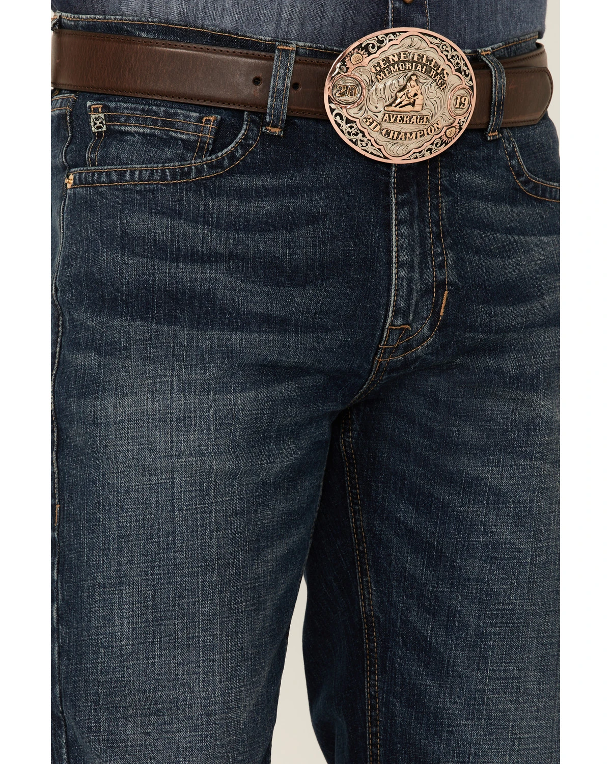 Rock & Roll Denim Men's Hooey Dark Vintage Double Barrel Relaxed Stackable Bootcut Jeans 4 Rock & Roll Denim Men's Hooey Dark Vintage Double Barrel Relaxed Stackable Bootcut Jeans - Image 2