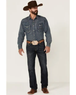 Rock & Roll Denim Men's Vintage Dark Revolver Stretch Slim Straight Jeans 8 Rock & Roll Denim Men's Vintage Dark Revolver Stretch Slim Straight Jeans -Wraner Clothing Shop 2000351108 400 P3