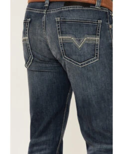 Rock & Roll Denim Men's Dark Wash Revolver Stretch Slim Straight Jeans -Wraner Clothing Shop 2000351109 400 P4