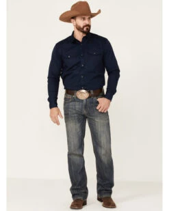 Rock & Roll Denim Men's Vintage Dark Wash Double Barrel Relaxed Straight Jeans -Wraner Clothing Shop 2000351110 400 P3