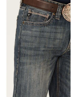 Rock & Roll Denim Men's Vintage Dark Wash Double Barrel Relaxed Straight Jeans -Wraner Clothing Shop 2000351110 400 P4