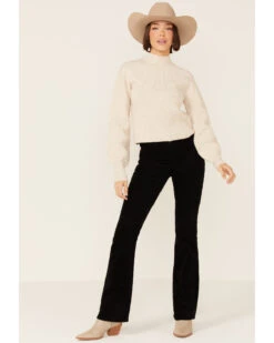 Shyanne Women's Seamed High Neck Wool Blend Pullover Sweatshirt -Wraner Clothing Shop 2000351363 280 P4