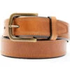 Hawx Men's Smooth Brown Leather Belt -Wraner Clothing Shop 2000352691 235 P1
