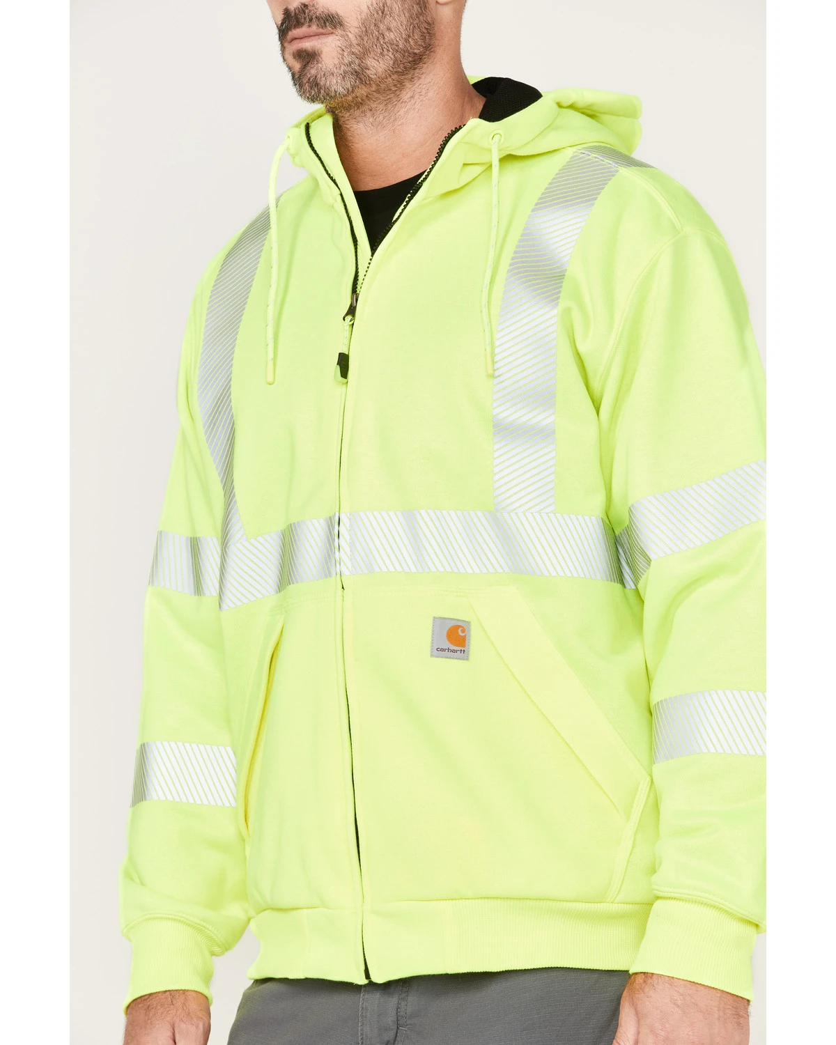 Carhartt Men's Hi-Vis Loose Fit Thermal Full-Zip Hooded Work Jacket 5 Carhartt Men's Hi-Vis Loose Fit Thermal Full-Zip Hooded Work Jacket - Image 3