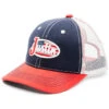 Justin Men's Navy Red & White Embroidered Flag Logo Mesh-Back Ball Cap -Wraner Clothing Shop 2000353914 410 P1