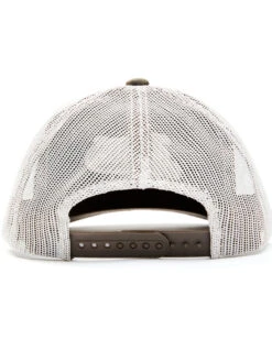 Justin Men's Brown Oilskin Embroidered Logo Mesh-Back Ball Cap -Wraner Clothing Shop 2000353919 200 P3