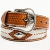 Cody James Men's Embossed Basketweave Rawhide Western Belt -Wraner Clothing Shop 2000354049 280 P1