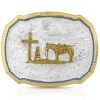 Montana Silversmiths Men's Right Cut Of The Rope With Christian Cowboy Belt Buckle -Wraner Clothing Shop 2000355700 040 P1