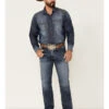 Cinch Men's White Label Medium Stonewash Performance Stretch Relaxed Straight Jeans -Wraner Clothing Shop 2000355910 402 P1