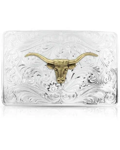 Montana Silversmiths Men's Longhorn Belt Buckle
