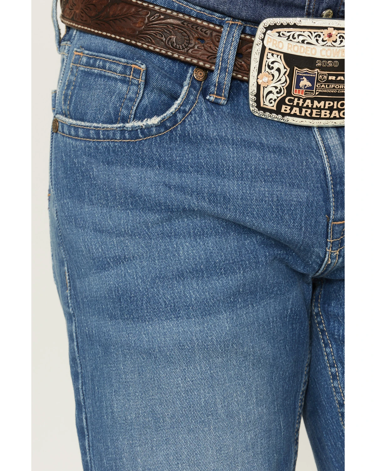 Cody James Men's Buffalo Stackable Medium Wash Stretch Straight Denim Jeans 4 Cody James Men's Buffalo Stackable Medium Wash Stretch Straight Denim Jeans - Image 2