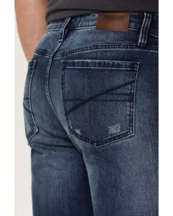 Brothers & Sons Men's Wilderness Distressed Stretch Regular Straight Jeans -Wraner Clothing Shop 2000359573 415 P4