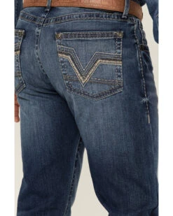 Rock 47 By Wrangler Men's Edmond Medium Wash Stretch Slim Bootcut Jeans -Wraner Clothing Shop 2000359727 414 P4