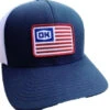 Okie Men's American Flag Patch Mesh-Back Ball Cap 2 Okie Men's American Flag Patch Mesh-Back Ball Cap -Wraner Clothing Shop 2000360453 410 P1