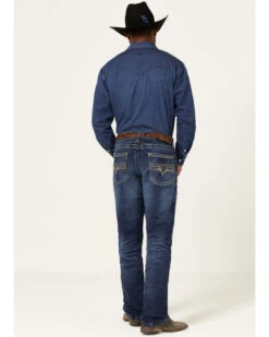 Rock 47 By Wrangler Men's Prichett Dark Wash Stretch Slim Straight Jeans -Wraner Clothing Shop 2000361296 416 P3