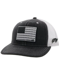 Hooey Kids' Liberty Roper Flag Patch Mesh Back Trucker Cap