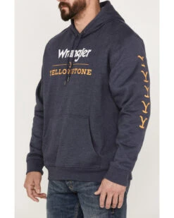 Wrangler Men's Yellowstone Logo Sleeve Hooded Sweatshirt -Wraner Clothing Shop 2000361693 410 P3