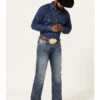 Cinch Men's Grant Medium Stonewash Broken Twill Performance Stretch Relaxed Bootcut Jeans -Wraner Clothing Shop 2000362748 402 P1