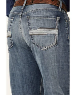 Cinch Men's Grant Medium Stonewash Broken Twill Performance Stretch Relaxed Bootcut Jeans -Wraner Clothing Shop 2000362748 402 P4