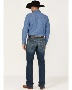 Cinch Men's Ian Dark Stonewash Performance Stretch Slim Bootcut Jeans -Wraner Clothing Shop 2000362785 402 P3