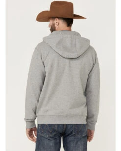 HOOey Men's Chest Stripe Light Gray Zip-Front Hooded Jacket -Wraner Clothing Shop 2000363526 025 P4