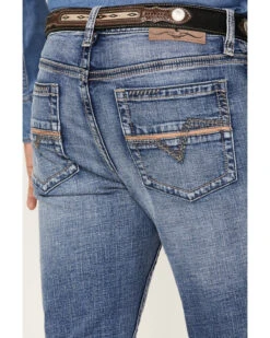 Cody James Men's Dice House Medium Wash Stretch Stackable Straight Jeans -Wraner Clothing Shop 2000364920 414 P4