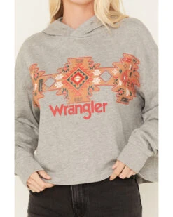 Wrangler Retro Women's Southwestern Print Cropped Hoodie -Wraner Clothing Shop 2000365325 070 P3