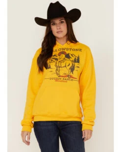 Paramount Network's Yellowstone Women's Yellowstone Lone Cowboy Mustard Graphic Hoodie