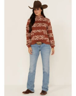 RANK 45 Women's Southwestern Striped Hoodie -Wraner Clothing Shop 2000365663 220 P2