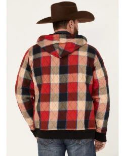 Wrangler Men's Zip Front Quilted Flannel Hooded Jacket -Wraner Clothing Shop 2000366052 600 P4