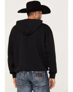 Wrangler Men's 75 Years Black Horse Graphic Hooded Sweatshirt -Wraner Clothing Shop 2000366793 001 P4