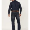 Rock & Roll Denim Men's Hooey Dark Wash Double Barrel Reflex Stackable Bootcut Jeans -Wraner Clothing Shop 2000367638 201 P1