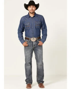 Rock & Roll Denim Men's Double Barrel Medium Wash Two Tone Raise Relaxed Straight Jeans 8 Rock & Roll Denim Men's Double Barrel Medium Wash Two Tone Raise Relaxed Straight Jeans -Wraner Clothing Shop 2000367647 203 P3