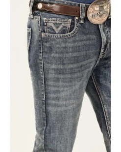 Rock & Roll Denim Men's Double Barrel Medium Wash Two Tone Raise Relaxed Straight Jeans 9 Rock & Roll Denim Men's Double Barrel Medium Wash Two Tone Raise Relaxed Straight Jeans -Wraner Clothing Shop 2000367647 203 P4