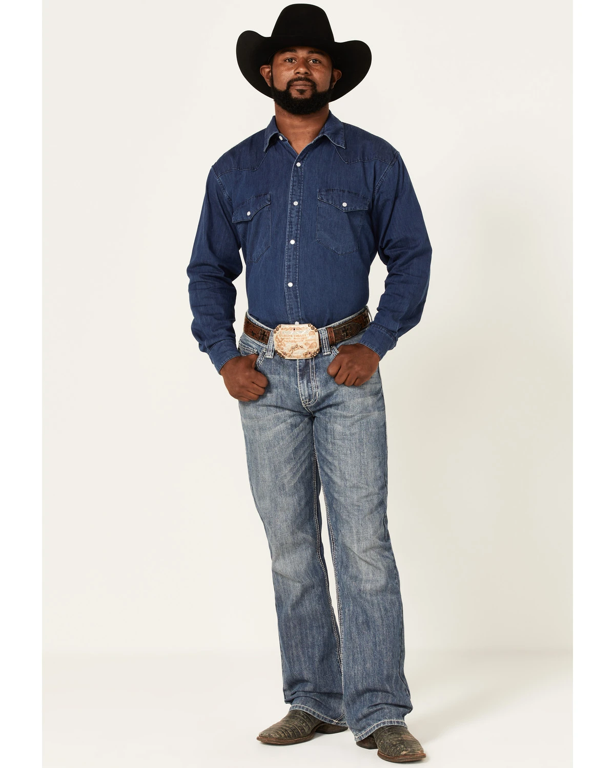 Rock & Roll Denim Men's Double Barrel Medium Wash Relaxed Bootcut Jeans 5 Rock & Roll Denim Men's Double Barrel Medium Wash Relaxed Bootcut Jeans - Image 3