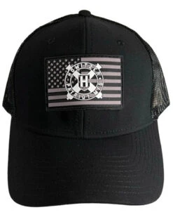 Howitzer Men's Circle Logo Flag Patch Mesh Back Trucker Cap -Wraner Clothing Shop 2000367706 001 P3